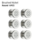 Black chrome & brushed nickel brass body round shower spa jets bathroom