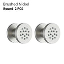 Black chrome & brushed nickel brass body round shower spa jets bathroom