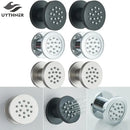 Black chrome & brushed nickel brass body round shower spa jets bathroom