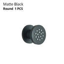 Black chrome & brushed nickel brass body round shower spa jets bathroom