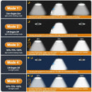 Black circular 180led solar shed light with remote garage fixture