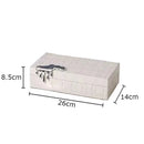 Black crocodile leather jewelry box bedroom silver drip storage case