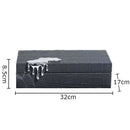 Black crocodile leather jewelry box bedroom silver drip storage case