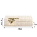 Black crocodile leather jewelry box bedroom silver drip storage case