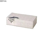 Black crocodile leather jewelry box bedroom silver drip storage case
