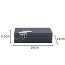 Black crocodile leather jewelry box bedroom silver drip storage case