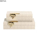 Black crocodile leather jewelry box bedroom silver drip storage case