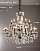 Black crystal chandelier with pearls foyer pendant light