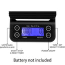 Black digital brewmaster coffee scale timer kitchen ribbed platform