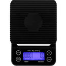 Black digital brewmaster coffee scale timer kitchen ribbed platform