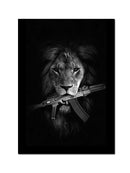 Black Doberman Dog Canvas Art