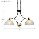 Black Dome Chandelier Light
