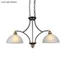 Black Dome Chandelier Light