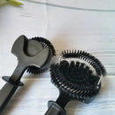 Black espresso machine brewing head cleaner set with spoon kitchen brush