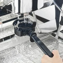 Black espresso machine brewing head cleaner set with spoon kitchen brush