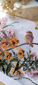 Black Eyed Susans and Phlox K-208 Counted Cross-Stitch Kit