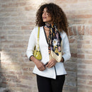 Flora - Silk Foulard - Black