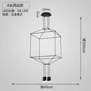 Black geometric designer nordic ceiling chandelier living room light