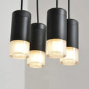Black geometric designer nordic ceiling chandelier living room light