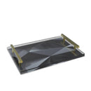 Handle Tray | Geometric Black and Grey