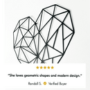 Metal Geometric Heart Wall Art