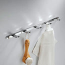 Black gold brass robe rack bathroom wall mount towel storage