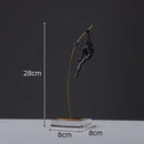 Black & gold gymnastic acrobat resin sculpture living room decor
