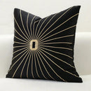 Black & gold leopard embroidery pillow covers living room decor