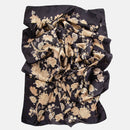 Esmeralda - Silk Scarf Shawl - Black & Gold