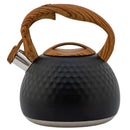 Black hammered stainless steel whistle boiling kettle kitchen decor