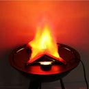 Black hanging electronic brazier flame lamp for bar pendant light