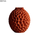 Black honeycomb texture ceramic vase living room artificial flower arrangement