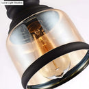 Black Industrial Pendant Light Clear Glass