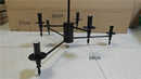 Black iron art candle chandelier pendant light for living room