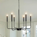 Black iron branch chandelier dining room pendant light