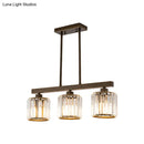 Black Island Chandelier Clear Crystal