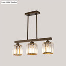 Black Island Chandelier Clear Crystal