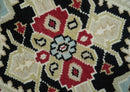 Black, Ivory, Olive and Brown Hand knotted Traditional Heriz Medallion Multi Size Wool Area Rug