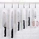Black knife scabbard set with kitchen scissors and hooks