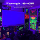 Black led uv black light flood lamp for halloween party decor