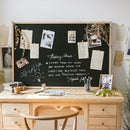 Black Magnetic Chalk Board with Solid Wood Frame