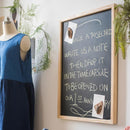 Black Magnetic Chalk Board with Solid Wood Frame