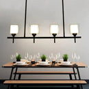 Black metal 3 light cylinder chandelier dining room 110v-120v lamp