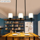 Black metal 3 light cylinder chandelier dining room 110v-120v lamp