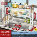 Black metal kitchen cabinet organizer shelf with glass for sink