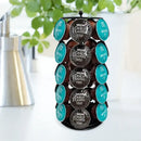 Black metal rotating dolce gusto storage rack kitchen capsule holder
