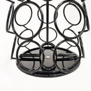 Black metal rotating dolce gusto storage rack kitchen capsule holder