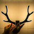 Black metallic antler sconce wall mounted lighting for bedroom