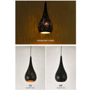 Black perforated iron hollow droplight dining room pendant light