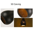Black perforated iron hollow droplight dining room pendant light